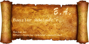 Baszler Adelmár névjegykártya